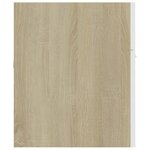 vidaXL Armoire d'évier Blanc et chêne sonoma Bois d’ingénierie