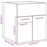 vidaXL Armoire lavabo de salle de bain chêne artisanal bois ingénierie