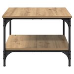 vidaXL Table basse Chêne artisanal 55 x 55 x 40 cm Bois d'ingénierie