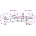 vidaXL Ensemble de canapés d'extérieur 4 pc Naturel et Noir