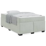 vidaXL Cadre de lit avec matelas Gris clair 120 x 200 cm Velours