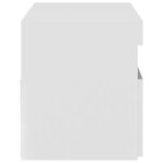 vidaXL Meuble TV avec lumières LED Blanc brillant 75x35x40 cm
