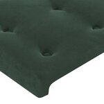 vidaXL Tête de lit à LED Vert foncé 83x16x118/128 cm Velours