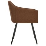 vidaXL Chaises à manger lot de 6 marron tissu