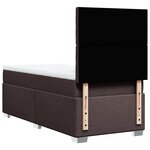 vidaXL Sommier à lattes de lit avec matelas Marron foncé 80x200 cm