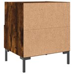 vidaXL Tables de chevet 2Pièces chêne fumé 40x35x47 5cm bois d’ingénierie
