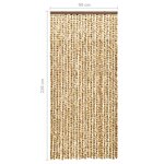 vidaXL Moustiquaire Beige et marron 90x220 cm Chenille
