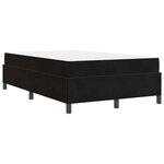 vidaXL Cadre de lit avec matelas Noir 120 x 200 cm tissu