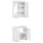 vidaXL Ensemble de mobilier de salle de bain TULUM Blanc brillant