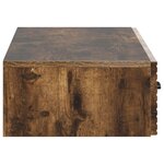 vidaXL Table d'appoint murale Chêne fumé 87 5 x 34 5 x 17 cm