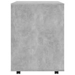 vidaXL Armoire à roulettes Gris béton 60x53x72 cm Bois d'ingénierie