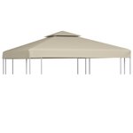vidaXL Recouvrement de remplacement d'auvent 310 g/m² Beige 3x3 m