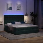vidaXL Cadre de lit ottoman avec matelas vert foncé 160x200 cm velours