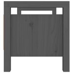 Banc banquette d'entrée 80 x 40 x 43 cm bois de pin massif gris 02_0010946