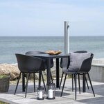 6 Fauteuils de jardin noir RODA