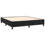 vidaXL Sommier à lattes de lit avec matelas Noir 140x200 cm Velours