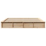 vidaXL Cadre de lit avec stockage Marron 200 x 200 cm Bois de pin