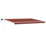 vidaXL Auvent Rétractable orange et marron 450 × 350 cm Tissu et acier