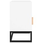 vidaXL Table de chevet blanc 40x30x55 5 cm bois d’ingénierie et fer