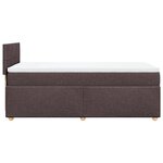 vidaXL Sommier à lattes de lit avec matelas Marron foncé 90x200 cm