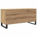 vidaXL Meuble à vinyles avec étagère chêne artisanal 100 x 38 x 48 cm