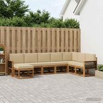 vidaXL Ensemble de canapés d'extérieur 8 pc Naturel et Beige