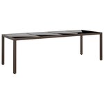 vidaXL Ensemble à Manger de jardin 11Pièces poly rotin et bois solide