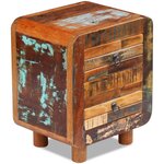 vidaXL Table de chevet Bois de récupération massif 43x33x51 cm