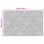 vidaXL Tapis lavable antidérapant 190x300 cm noir et blanc