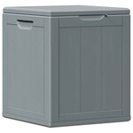 vidaXL Boîte de rangement de jardin 90 L Gris PP aspect bois