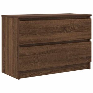 vidaXL Meuble TV chêne marron 80x35x54 cm bois d'ingénierie