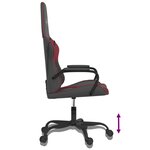 vidaXL Chaise de jeu de massage Noir et rouge bordeaux Similicuir