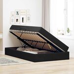 vidaXL Lit avec rangement et matelas Noir 120 x 190 cm Velours
