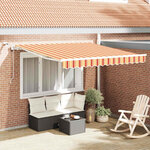vidaXL Auvent Rétractable Jaune et Orange 300 x 250 cm