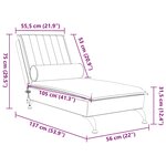 vidaXL Chaise longue de massage avec traversin vert foncé velours