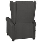 vidaXL Fauteuil inclinable électrique à oreilles gris foncé tissu