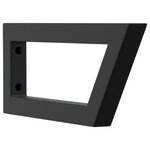 vidaXL Supports d'étagères pour lavabo 2 Pièces noir trapèze acier