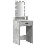 vidaXL Table de Toilette Gris 50 x 41 x 140 cm Bois d'ingénierie