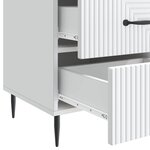 vidaXL Cabinet de chevet Blanc 43 x 41 x 66 5 cm Bois d'ingénierie