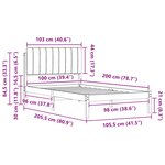 vidaXL Cadre de lit avec tête de lit rembourrée Gris clair