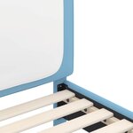 vidaXL Cadre de lit pour enfants avec tête de lit Bleu 90 x 200 cm PU