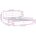 vidaXL Cadre de lit sans matelas crème 180x200 cm tissu