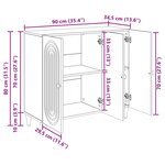 vidaXL Buffet Blanc 89 x 34 5 x 80 cm Bois d'ingénierie