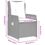 vidaXL Ensemble de salle à manger pour jardin 5 Pièces Gris clair