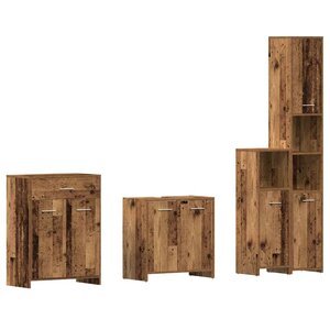 vidaXL Ensemble de meubles salle de bain 4 Pièces bois d'ingénierie