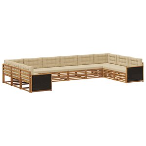 vidaXL Ensembles de canapés 10 pc Bois d'Acacia Massif