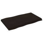 vidaXL Dessus de table bois massif traité bordure assortie