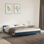 vidaXL Cadre de lit sans matelas bleu foncé 160x200 cm velours