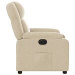 vidaXL Fauteuil inclinable électrique Crème Tissu