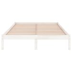 vidaXL Cadre de lit sans matelas blanc bois massif 140x200 cm